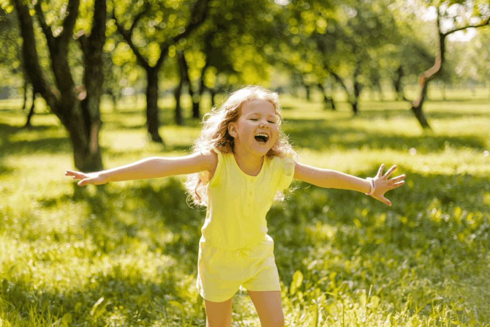 happy child playing summer 2
